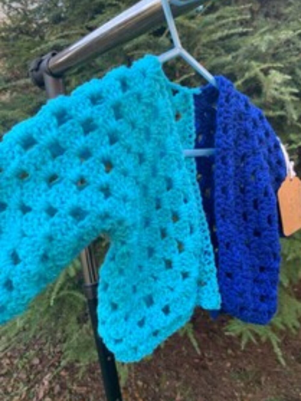 Two-Toned Kiddie Cardi - Blue - 12-18 Months